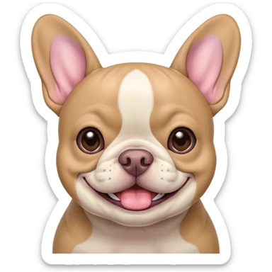 lilac french bulldog smiling sticker