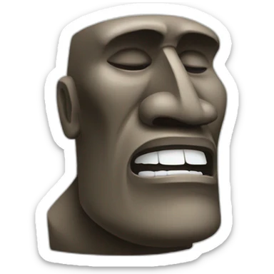 easter island head sneezing sticker