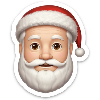 santa with onlu mustache no beard sticker