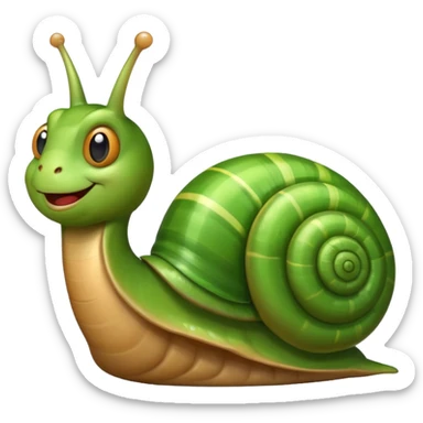 a smiling snail emoji sticker