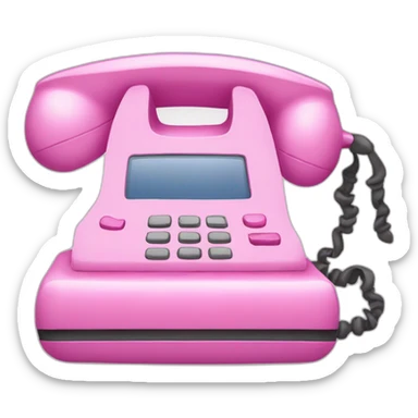 Pink closed flip-phone sticker
