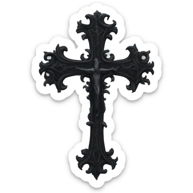 goth cross sticker
