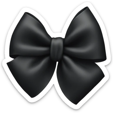 single black bow sticker