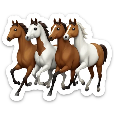 moins de chevaux sticker