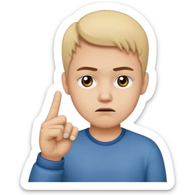 Sad face that’s making outdoing the middle finger sticker