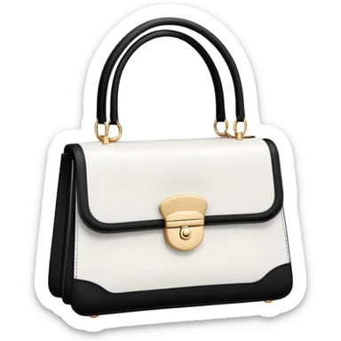 white and black designer bag sticker