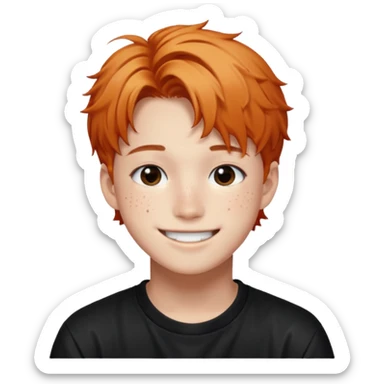 Felix from Stray Kids, K-pop idol with freckles sticker