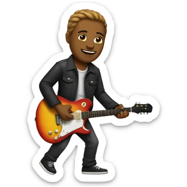 guitar player  sticker