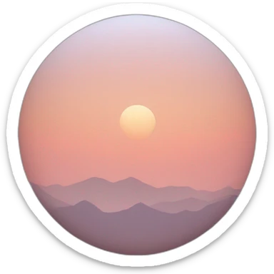 Moon rise sticker