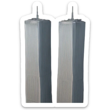 twin towers hit by plane sticker
