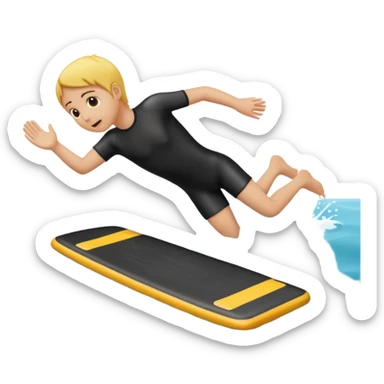 Mobile phone falling off body board into sea sticker