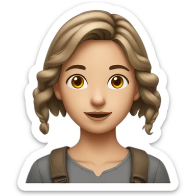 jeune fille avec des oreilles de rat sticker