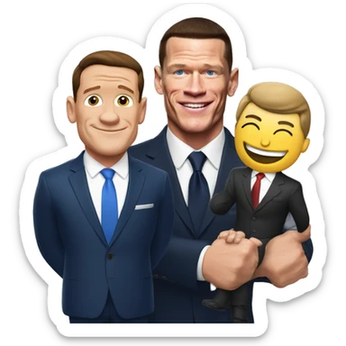 John cena with Macron sticker