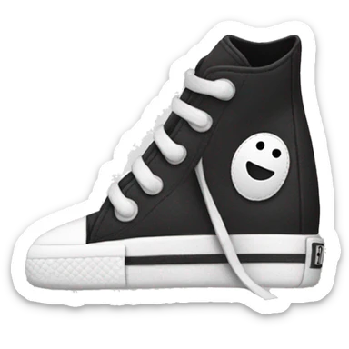 black and white converse  sticker
