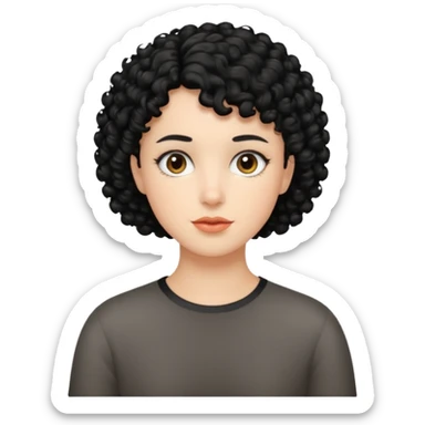 mas blaquito y con crespos lepi negro motilado sticker