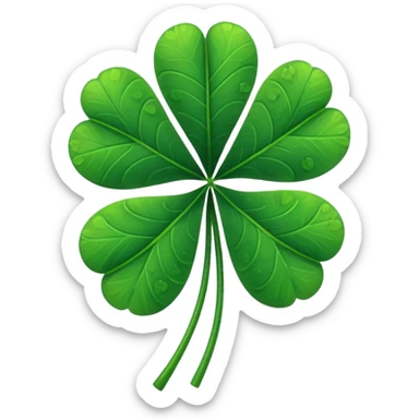 5 leaf clover sticker
