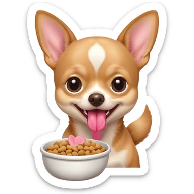 Chihuahua dog food area sticker