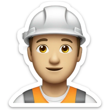 a worker in a warehouse white skin sticker