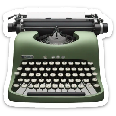 aesthetic sage typewriter sticker