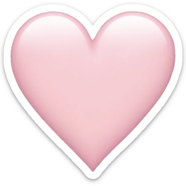 light pink heart  sticker