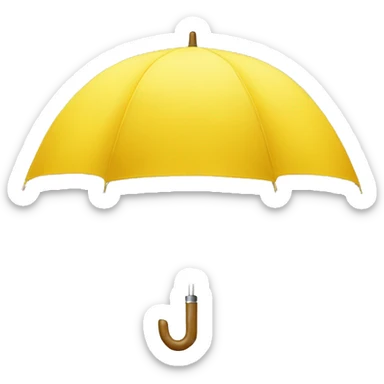 yellow umbrella small size to fit in keyboard  sticker