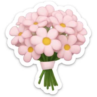 light pink flower bouquet  sticker