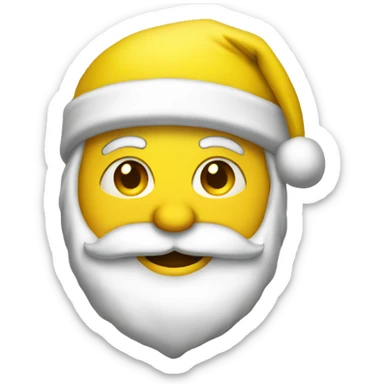 Yellow Santa costume sticker