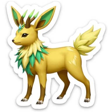 Sawsbuck-Jolteon-Amaura-Virizion-fusion (full body) sticker