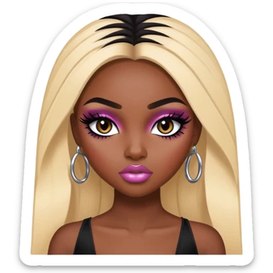 african, pretty makeup, pretty bratz baddie, black eyeliner sticker