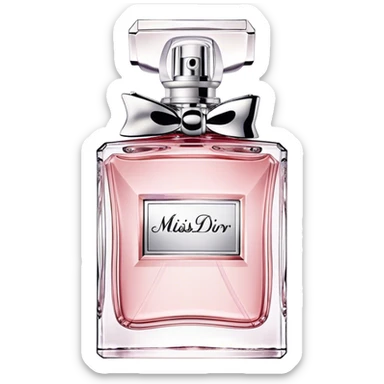 Dior miss dior eau de parfum, low bottle, light pink sticker