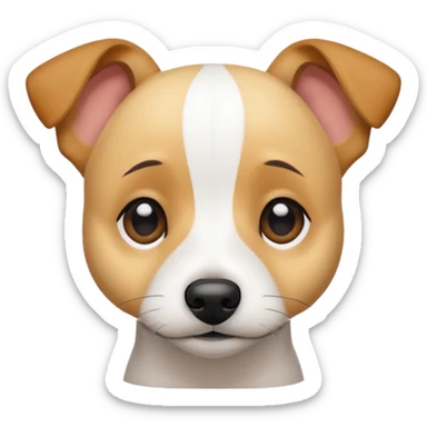 Mini jack russel terrier fully blonde dog  sticker