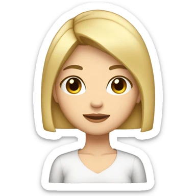 GIRL, BOB CUT, BLOND, BLACK EYES, ASIAN sticker