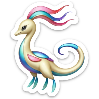 Shiny Meloetta-Cresselia-Milotic-Pokémon-Fakémon-fusion, full body sticker