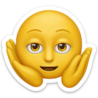 Emoji jaune qui dit ferme ta bouche sticker
