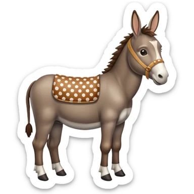 polka dots donkey full body sticker