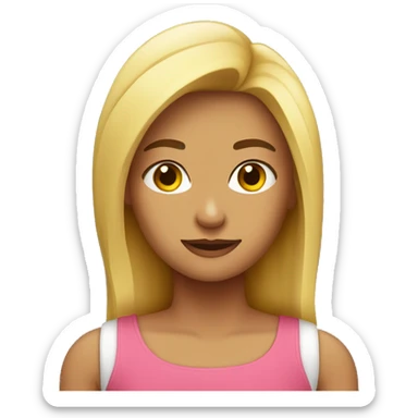 chica rubia brazos estirados sticker