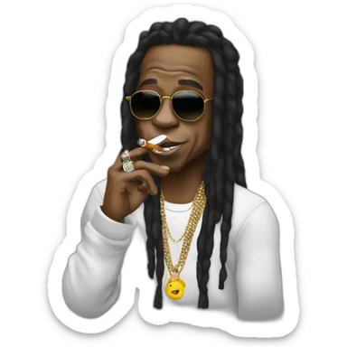 Lil wayne smoking  sticker