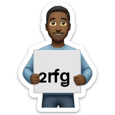 guy holding sign that says LFG sticker