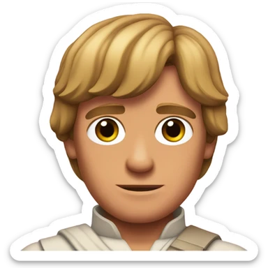 luke skywalker must be all pink, upper body sticker