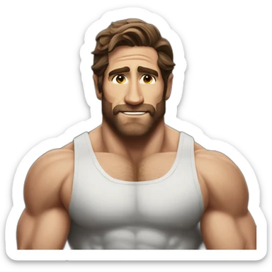 Jake Gyllenhaal Bodybuilder giant sticker