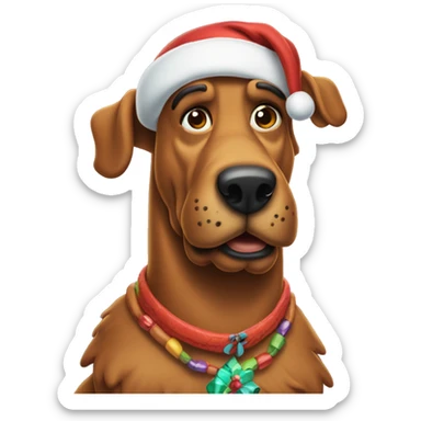 Scooby doo santa sticker