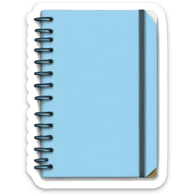 pale blue notebook sticker