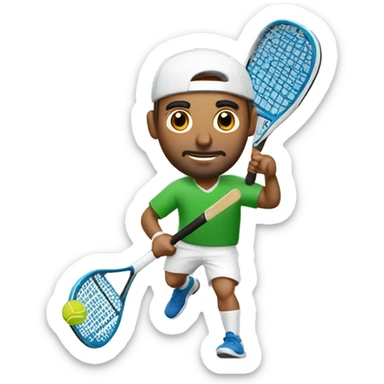Italian man playing padel sticker