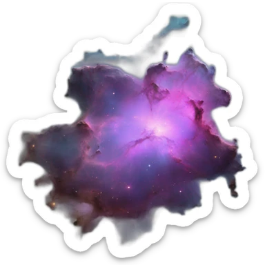 realistic nebula in cosmic space sticker
