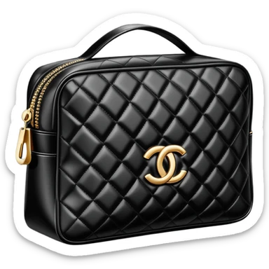 Black Chanel cosmetic bag sticker