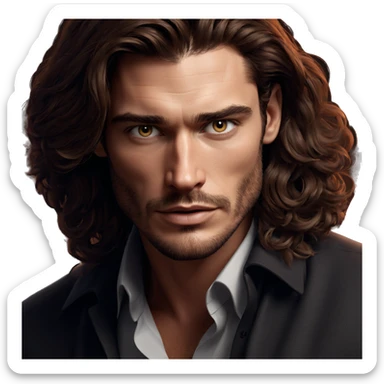 realistic portrait of a man sticker