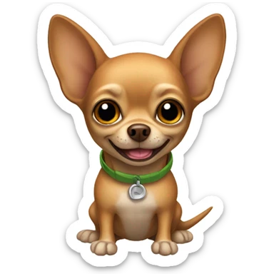 Brown Chihuahua in a Dinosaur Costume sticker