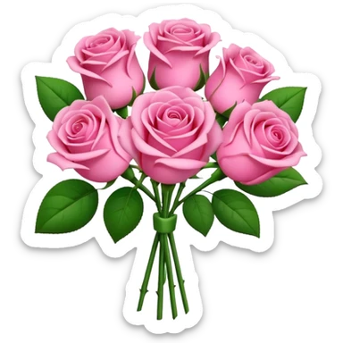 bouquet of pink roses sticker