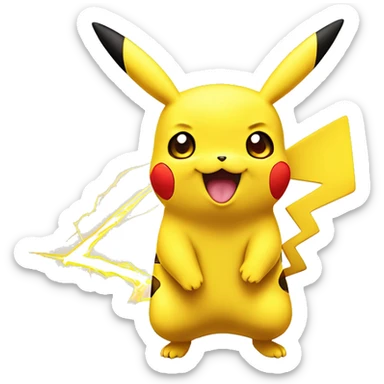 Pikachu: Iconic-style Candid Likeness Pokémon

The beloved yellow Electric-type mascot with rosy cheeks and a lightning bolt tail, Pikachu is known for its cheerful energy and playful spark. sticker