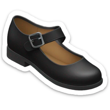 Pair of Black Mary Jane’s flat schoolgirl shoes sticker